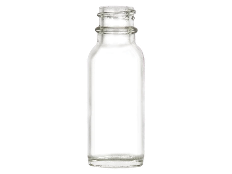 1/2 oz Clear Glass Boston Round Bottle 18-400