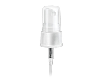 20-410 White Ribbed Fine Mist Sprayer 2.875" Dip Tube (Output 0.16cc)