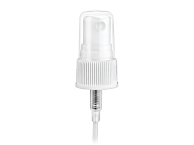20-410 White Ribbed Fine Mist Sprayer 2.75" Dip Tube (Output 0.16cc)