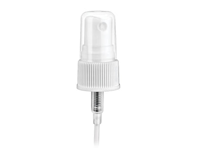 20-410 White Fine Ribbed Fine Mist Sprayer 4.5" Dip Tube (Output 0.16cc)