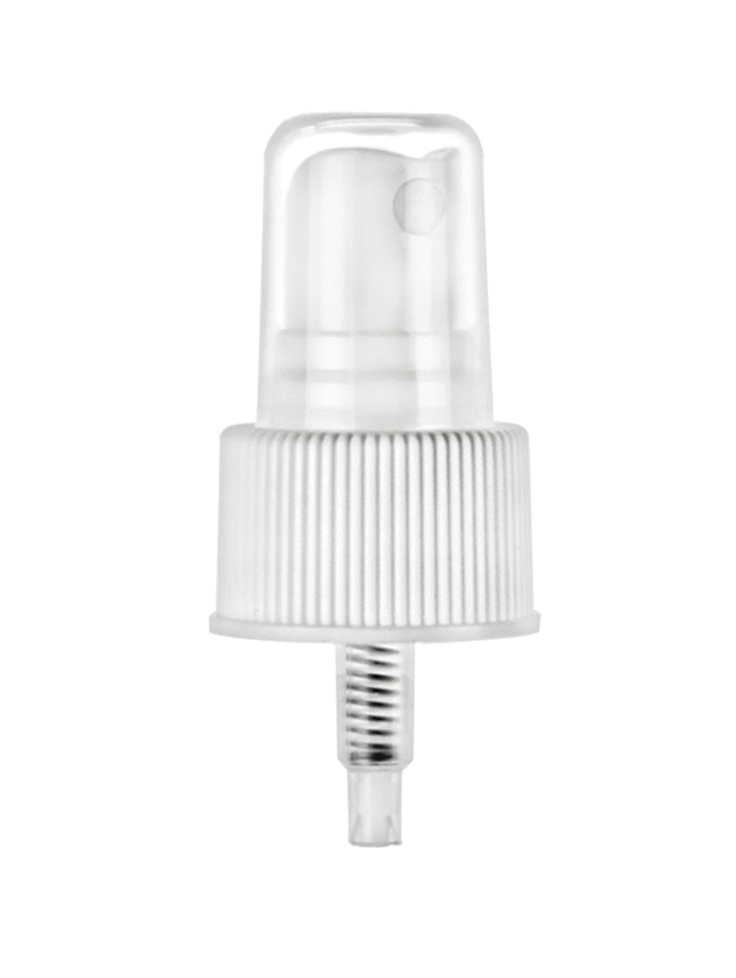 24-410 White Ribbed Fine Mist Sprayer 8.25" Dip Tube (Output 0.16cc)