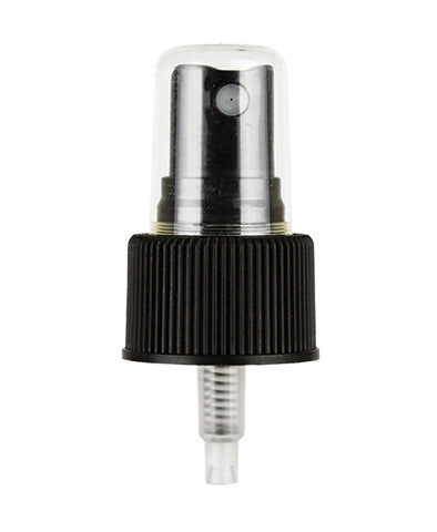 24-410 Black Ribbed Fine Mist Sprayer (Custom Dip Tube Length)
