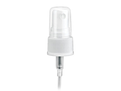20-410 White Ribbed Fine Mist Sprayer 3.5" Dip Tube (Output 0.16cc)