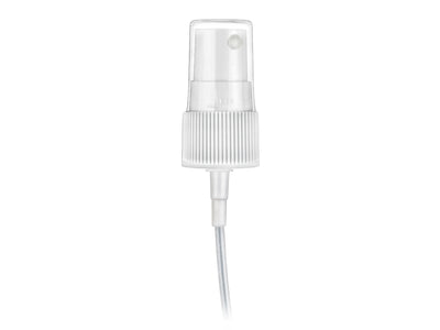 20-400 White Ribbed Fine Mist Sprayer 3" Dip Tube (Output 0.16cc)