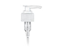 28-410 Ribbed White Lotion Pump lock down Head 5.9375" Dip Tube (Output 2cc)