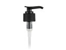 24-410 Black Fine Ribbed Lotion Pump lock down Head 7.5" Dip Tube (Output 2cc)