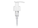 24-410 White Ribbed Lotion Pump lock up Head 8.75" Dip Tube (Output 1.2cc)