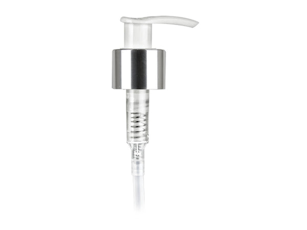 24-410 Metal Shelled Lotion Pump Lock-Up Head 6 1/6" Dip Tube (Output 1.2cc)