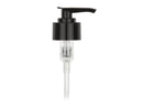 28-410 Smooth Black Lotion Pump lock down Head 9.25" Dip Tube (Output 2cc)