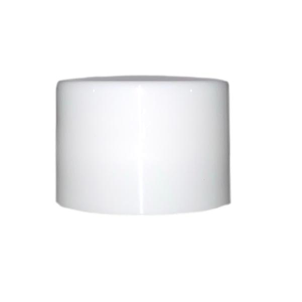 28-410 White Smooth Plastic Cap (Foam Liner)