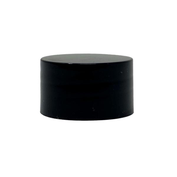 28-410 Black Smooth Plastic Cap (Foam Liner)