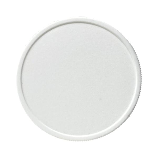58-400 White Ribbed Skirt Cap (Pressure Sensitive Liner)