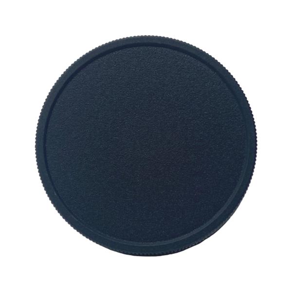 58-400 Black Ribbed Plastic Cap (Pressure Sensitive Liner)