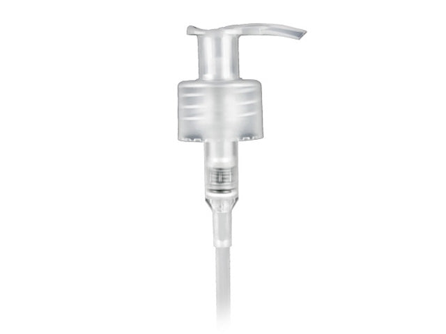 24-410 Smooth Natural-Colored Lotion Pump  - Lock Up Head - 8.75" Dip Tube (Output 1.2cc)