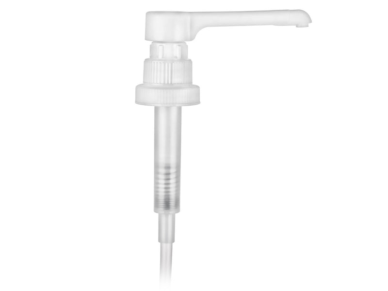 38-400 White Ribbed Lotion Pump with 11 1/16" Dip Tube