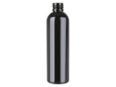4 oz Black 20-410 Cosmo Round PET Plastic Bottle 100% PCR