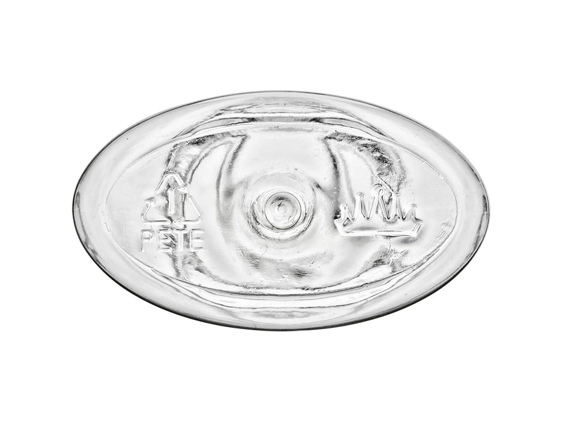8 oz Clear 24-410 PET Plastic Cosmo Oval Bottle