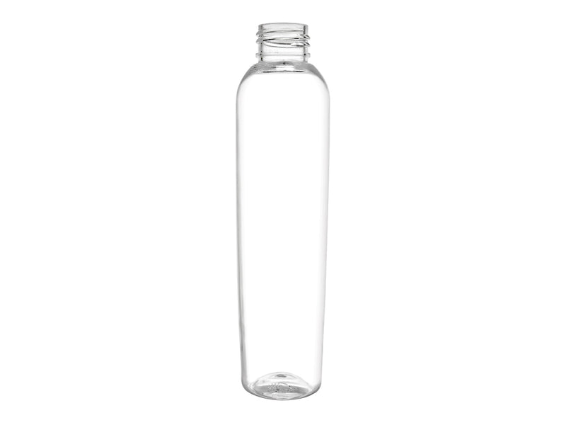 8 oz Clear 24-410 PET Plastic Cosmo Oval Bottle