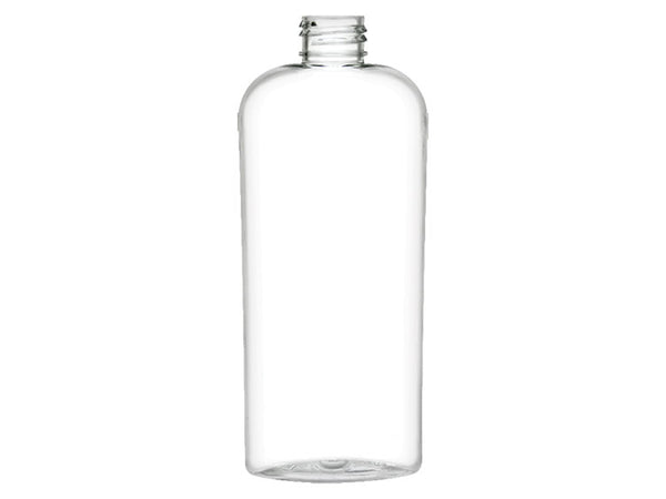 8 oz Clear 24-410 PET Plastic Cosmo Oval Bottle