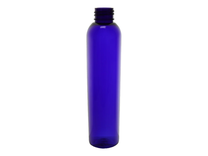 8 oz 24-410 Blue PET Plastic Cosmo Oval Bottle