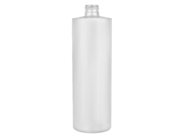 12 oz Natural-Colored 24-410 Cylinder Round HDPE Plastic Bottle