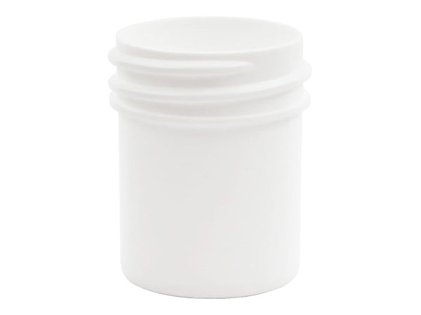 1/2 oz White 33-400 Polypropylene (PP) Single Wall Plastic Jar