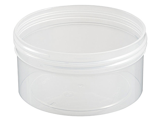 16 oz Natural-Colored (Clarified) 120-400 Polypropylene (PP) Single Wall Plastic Jar