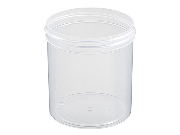 16 oz Natural-Colored (Clarified) 89-400 Polypropylene (PP) Single Wall Plastic Jar