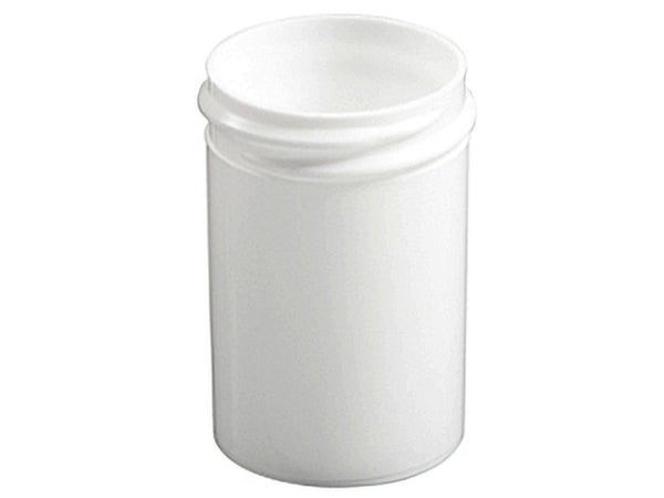 1 oz White 38-400 Polypropylene (PP) Single Wall Plastic Jar