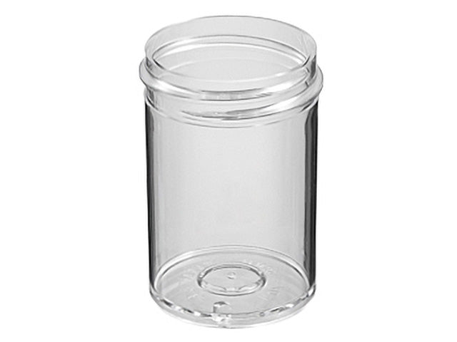 1 oz Clear 38-400 Polystyrene (PS) Single Wall Plastic Jar
