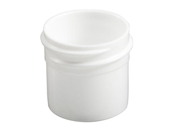 1/4 oz White 33-400 Polypropylene (PP) Single Wall Plastic Jar