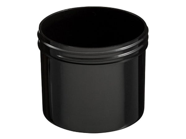 4 oz Black 70-400 PP Single Wall Plastic Jar