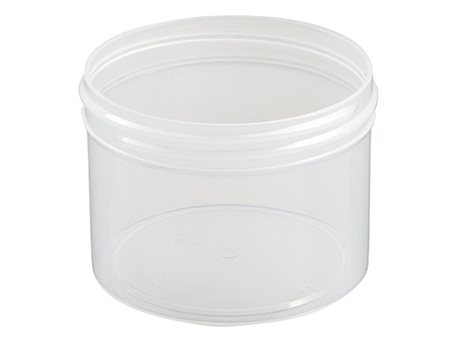 8 oz Natural-Colored 89-400 PP Single Wall Plastic Jar