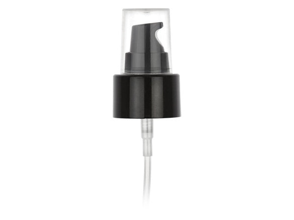 24-410 Black Smooth Cosmetic Treatment Pump (6 7/8" dip tube)