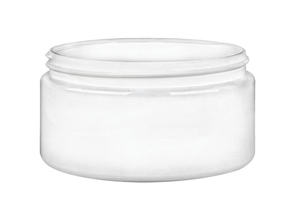 8 oz White 89-400 Straight-Sided Plastic Jar PET