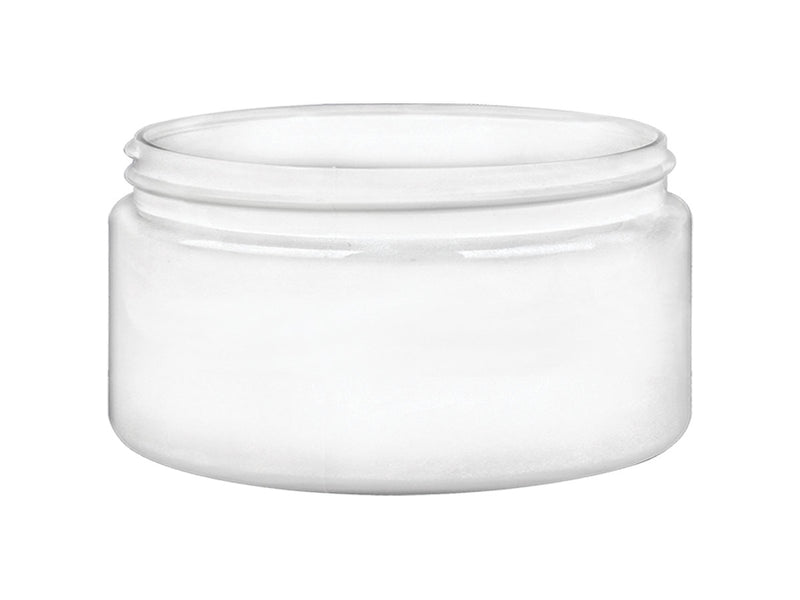 8 oz White 89-400 Straight-Sided Plastic Jar PET