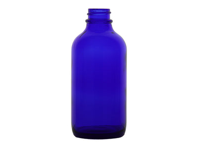 4 oz Cobalt Blue 22-400 Glass Boston Round Bottle