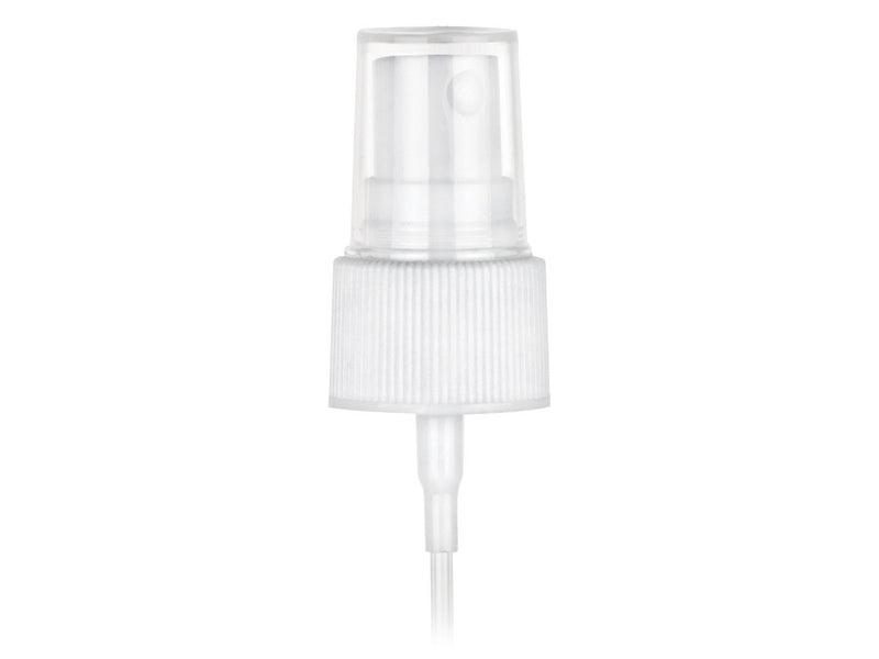 20-410 White Ribbed Fine Mist Sprayer 5.3125" Dip Tube